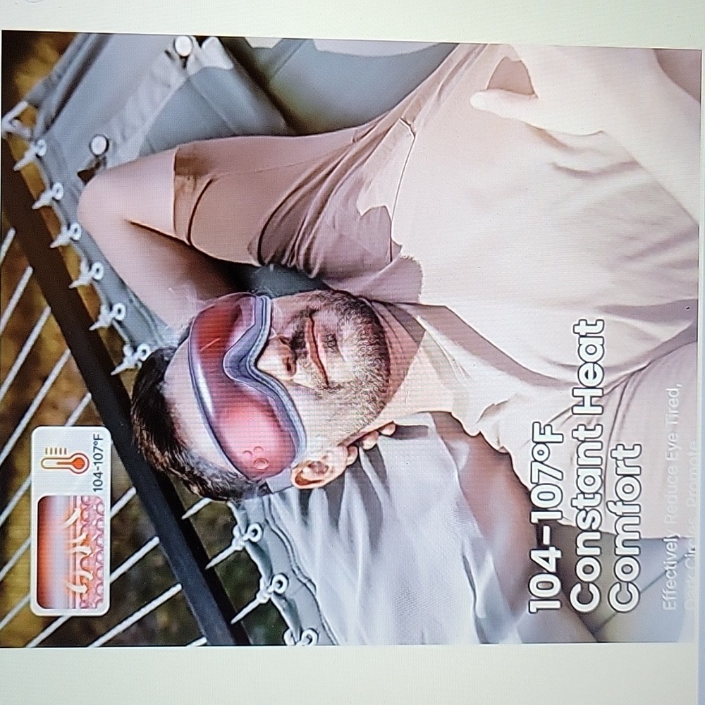Renpho heated eye massager compression vibration Bluetooth music Gray New - Picture 3 of 9
